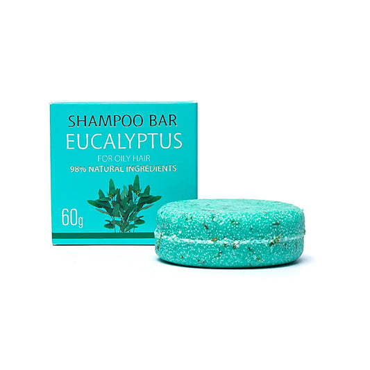 Natuurlijke shampoo bar eucalyptus - vet haar  - Saules Fabrika