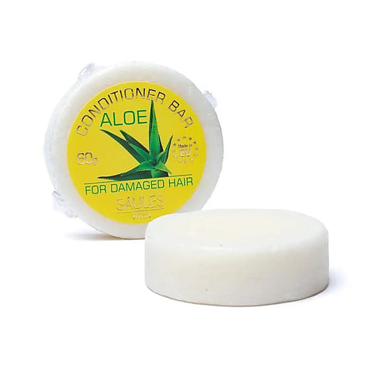 Natuurlijke conditioner bar aloë - beschadigd haar  - Saules Fabrika