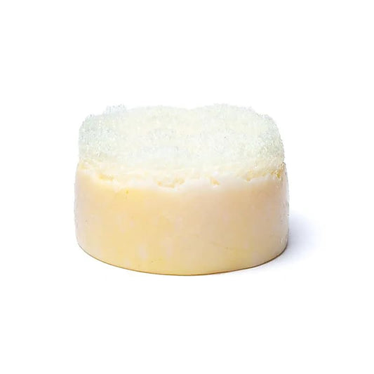 Natuurlijke zeep me t scrubspons kokosnoot - Saules Fabrika - wit