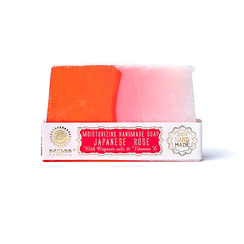 Natuurlijke handgemaakte zeep japanse roos - Saules Fabrika - multicolor