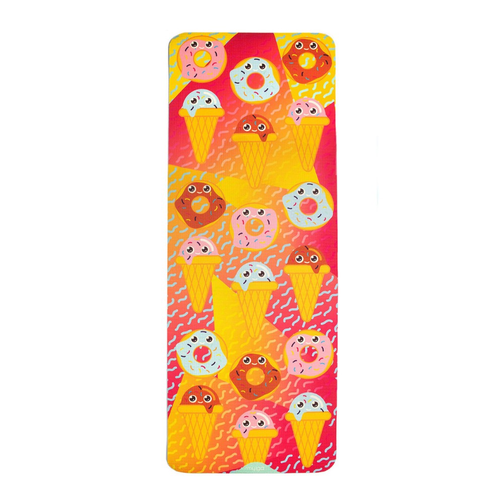 Yogamat voor kinderen dubbelzijdig 6mm - Myga - sweet tooth
