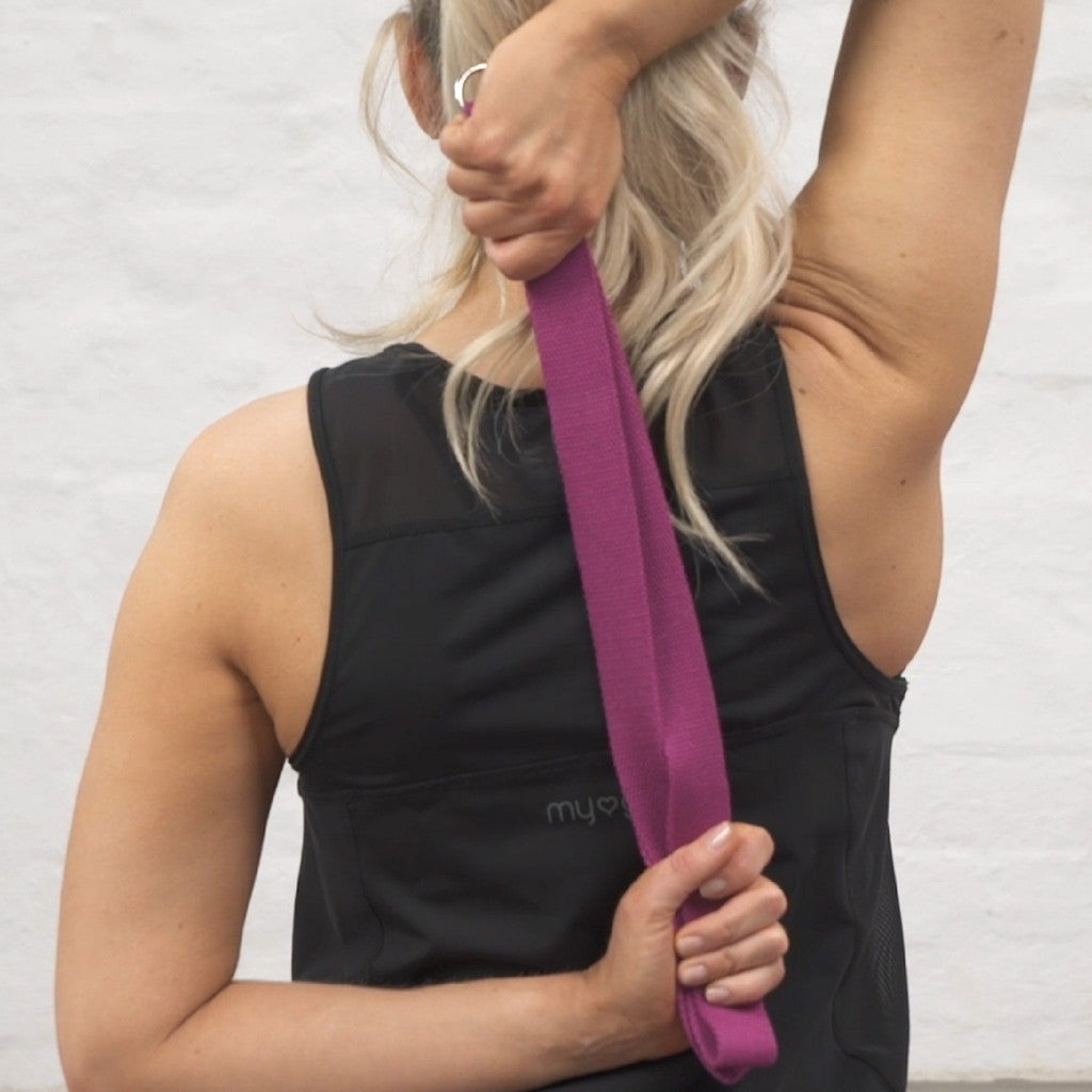 Yogariem en draagriem 2 in 1 - Myga - plum