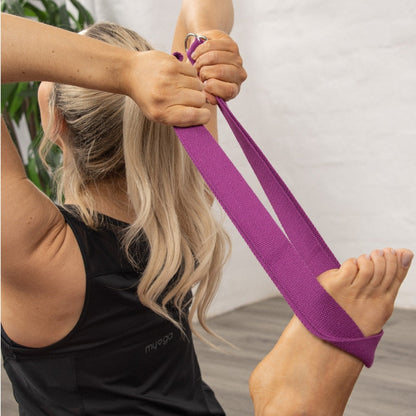 Yogariem en draagriem 2 in 1 - Myga - plum