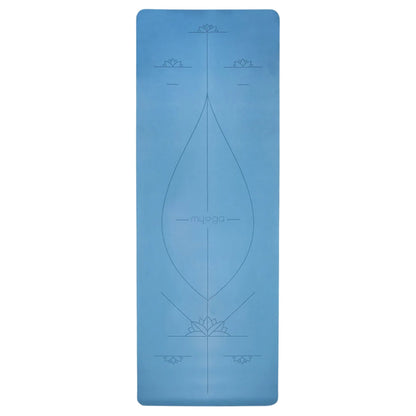 Yogamat alignment extra groot 6mm - Myga - blauw