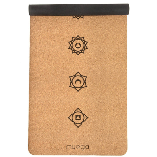 Yogamat kurk chakra extra groot 6mm - Myga