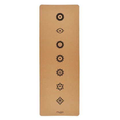 Yogamat kurk chakra extra groot 6mm - Myga
