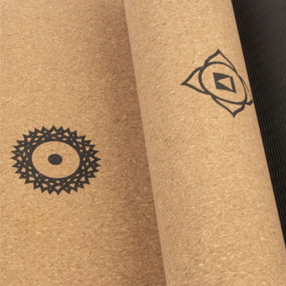 Yogamat kurk chakra extra groot 6mm - Myga