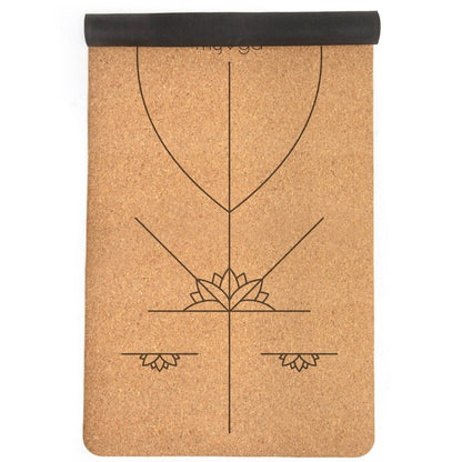 Yogamat kurk alignment extra groot 6mm - Myga