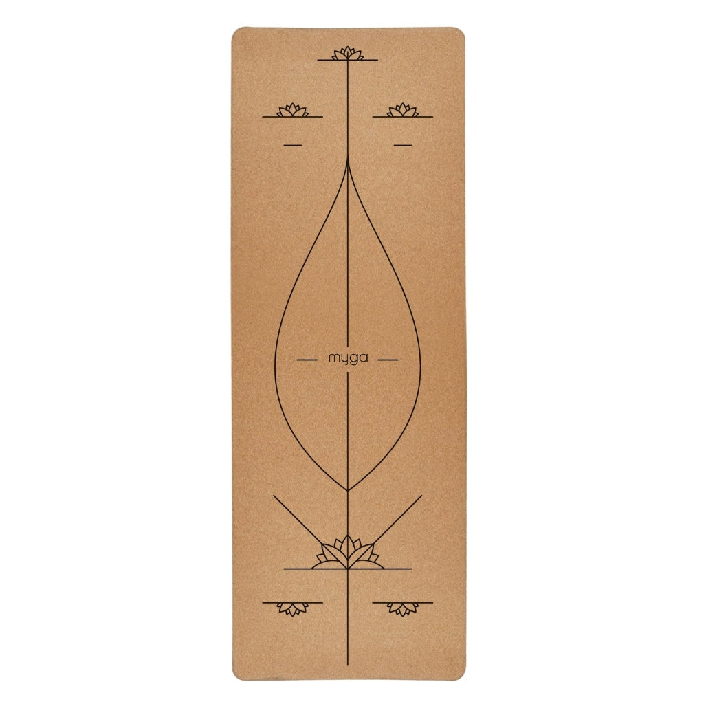Yogamat kurk alignment extra groot 6mm - Myga