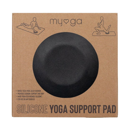 Yoga jelly pad knie, pols en elleboog beschermer - Myga - zwart