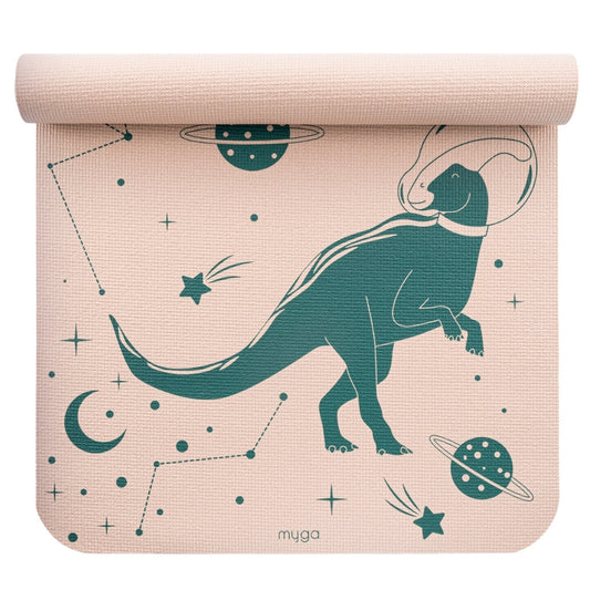 Yogamat voor kinderen 3 mm - Myga - space dino