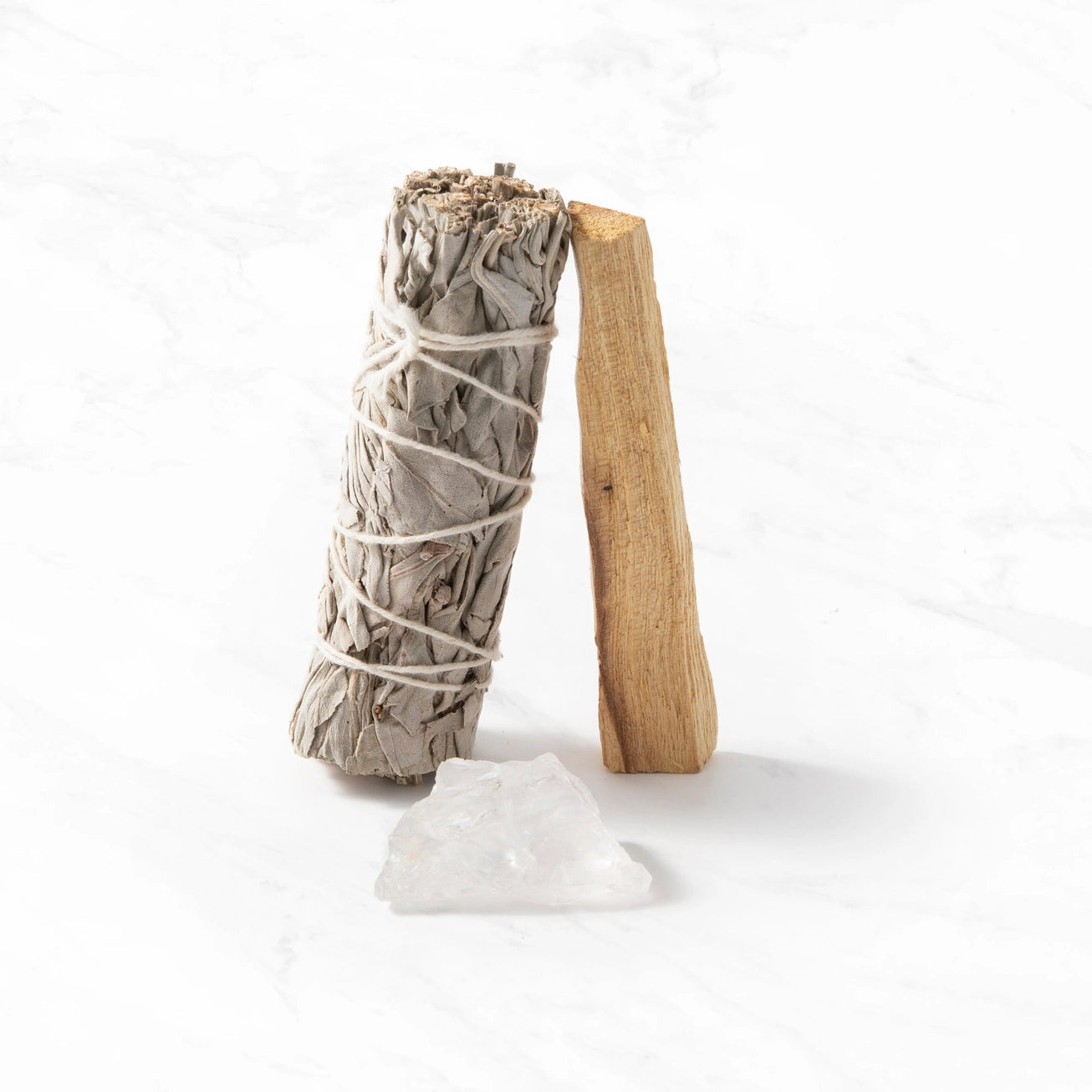 Smudge set met witte salie, palo santo & bergkristal - Myga