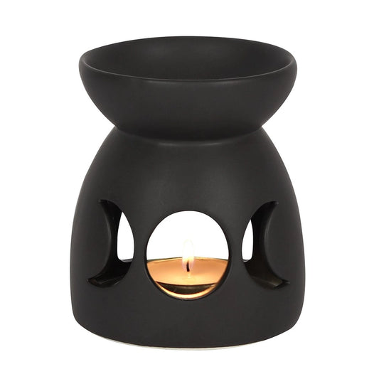 Oliebrander en wasverwarmer triple moon - zwart