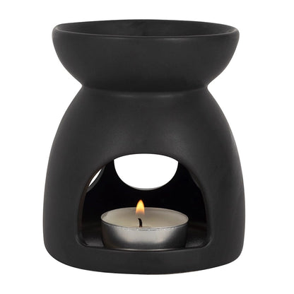 Oliebrander en wasverwarmer triple moon - zwart