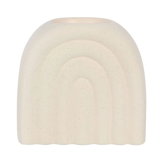 Oliebrander en wasverwarmer minimalistische speckle arch - wit