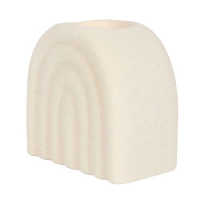 Oliebrander en wasverwarmer minimalistische speckle arch - wit