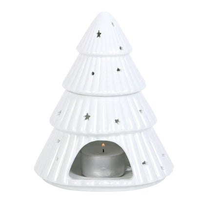 Kerstboom oliebrander - wit