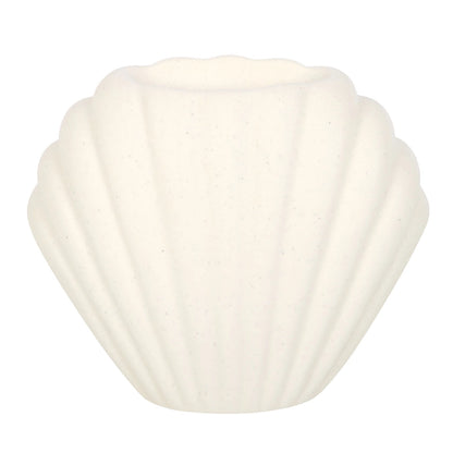Oliebrander en wasverwarmer zeeschelp - wit