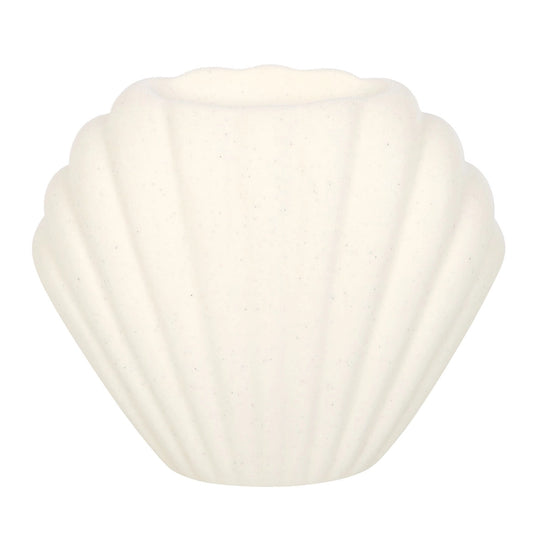 Oliebrander en wasverwarmer zeeschelp - wit