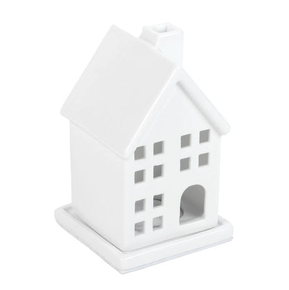 Wierookkegelhouder huis - wit