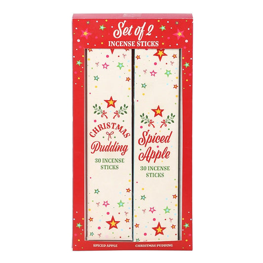 Wierook set kerst - spiced apple en christmas pudding - set van 2
