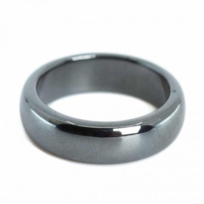 Edelsteen ring hematiet 6 mm - Mindfulshop - zwart