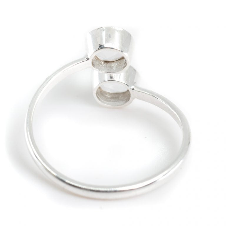 Geboortesteen ring bergkristal april verstelbaar - Mindfulshop - zilver