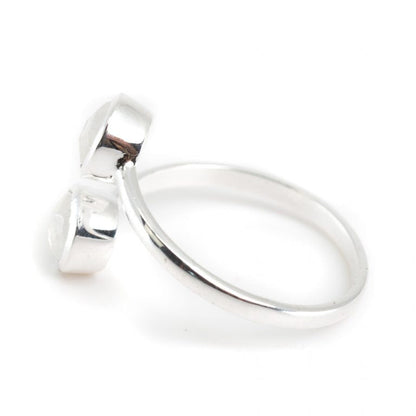 Geboortesteen ring maansteen juni verstelbaar - Mindfulshop - zilver