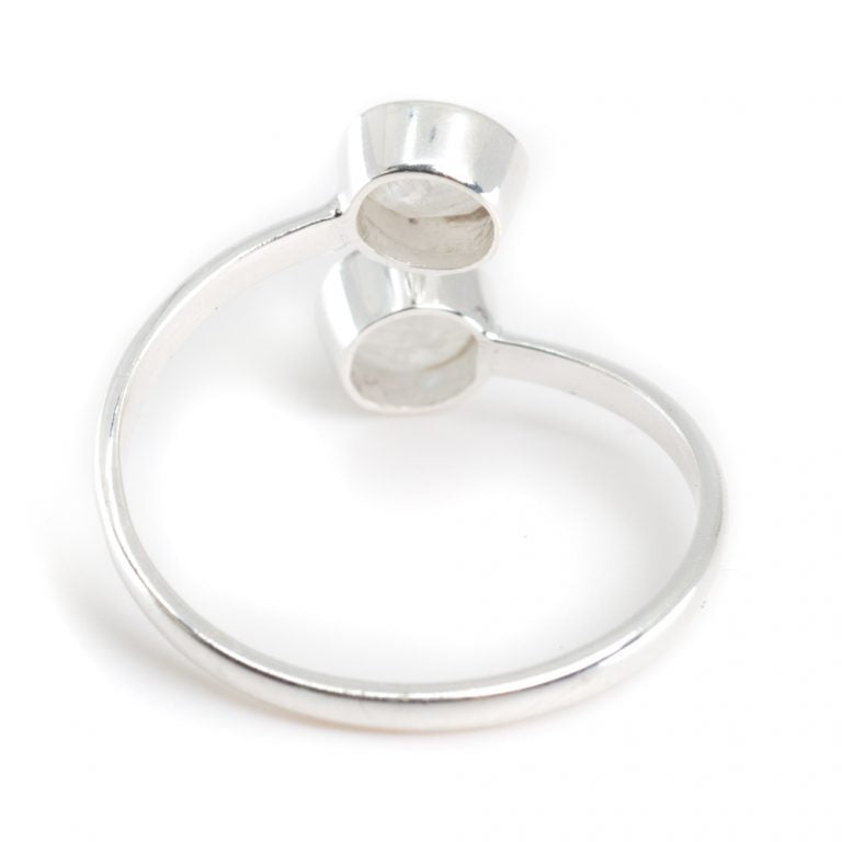 Geboortesteen ring maansteen juni verstelbaar - Mindfulshop - zilver