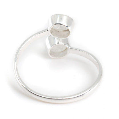Geboortesteen ring maansteen juni verstelbaar - Mindfulshop - zilver