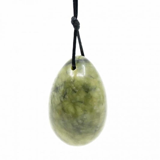 Yoni ei groene jade (45 x 30 mm) - groen