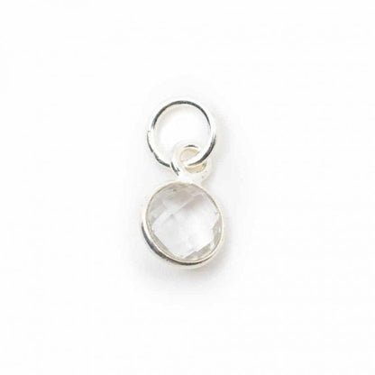 Edelsteen hanger voor ketting geboortesteen april bergkristal - Mindfulshop - zilver