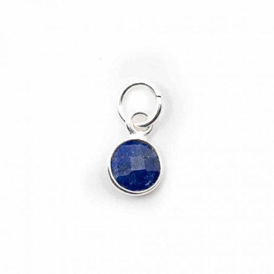 Edelsteen hanger voor ketting geboortesteen september saffier - Mindfulshop - zilver