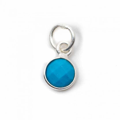 Edelsteen hanger voor ketting geboortesteen december turkoois - Mindfulshop - zilver