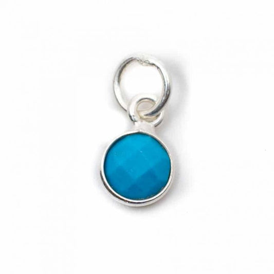 Edelsteen hanger voor ketting geboortesteen december turkoois - Mindfulshop - zilver