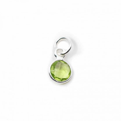 Edelsteen hanger voor ketting geboortesteen augustus peridoot - Mindfulshop - zilver
