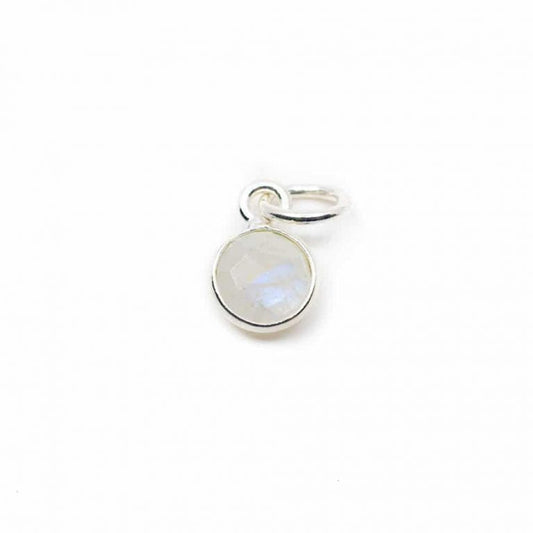 Edelsteen hanger voor ketting geboortesteen juni maansteen - Mindfulshop - zilver