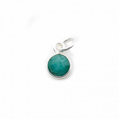 Edelsteen hanger voor ketting geboortesteen mei smaragd - Mindfulshop - zilver