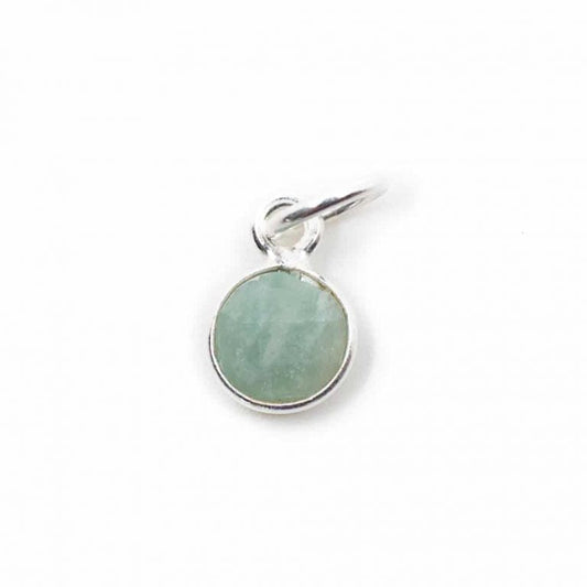 Edelsteen hanger voor ketting geboortesteen maart aquamarijn - Mindfulshop - zilver