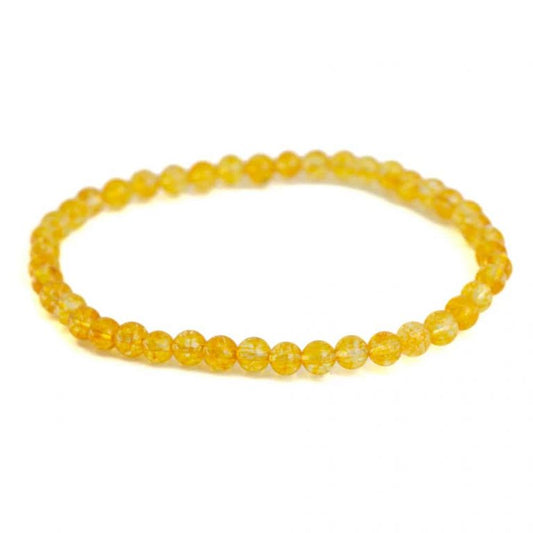 Edelsteen armband verhitte citrien 4 mm
