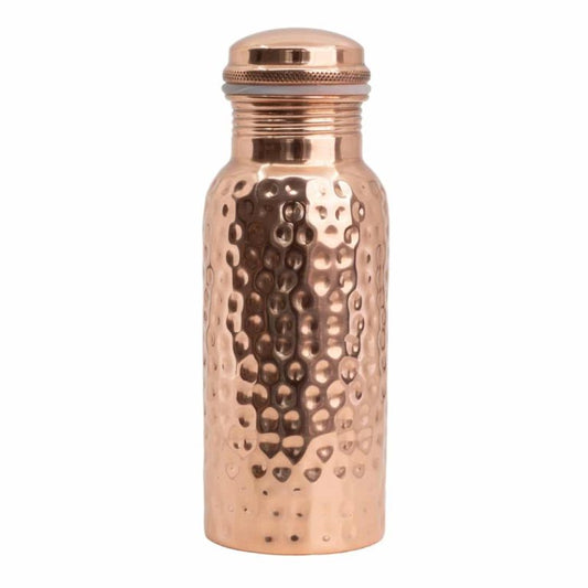 Koperen waterfles gehamerd – 500 ml