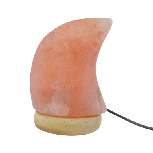 Himalaya zoutlamp halve maan mini USB (650 gram) - oranje