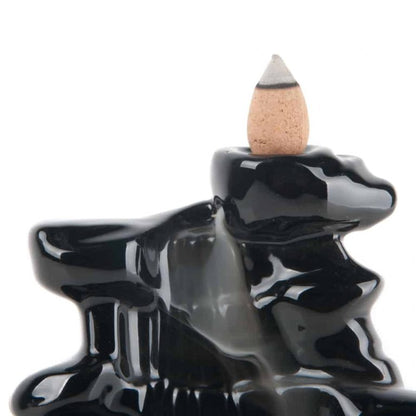 Backflow wierookhouder waterval keramiek - Mindfulshop