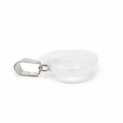 Edelsteen hanger voor ketting bergkristal edelsteenhartvorm - Mindfulshop - wit