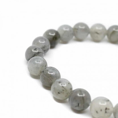Edelsteen armband labradoriet 8mm - Mindfulshop - grijs