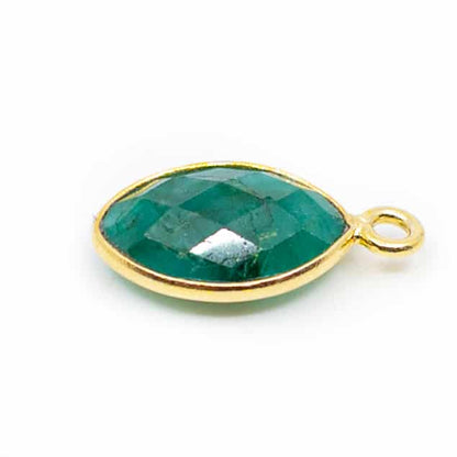 Edelsteen hanger voor ketting geboortesteen mei smaragd druppel - Mindfulshop - goud