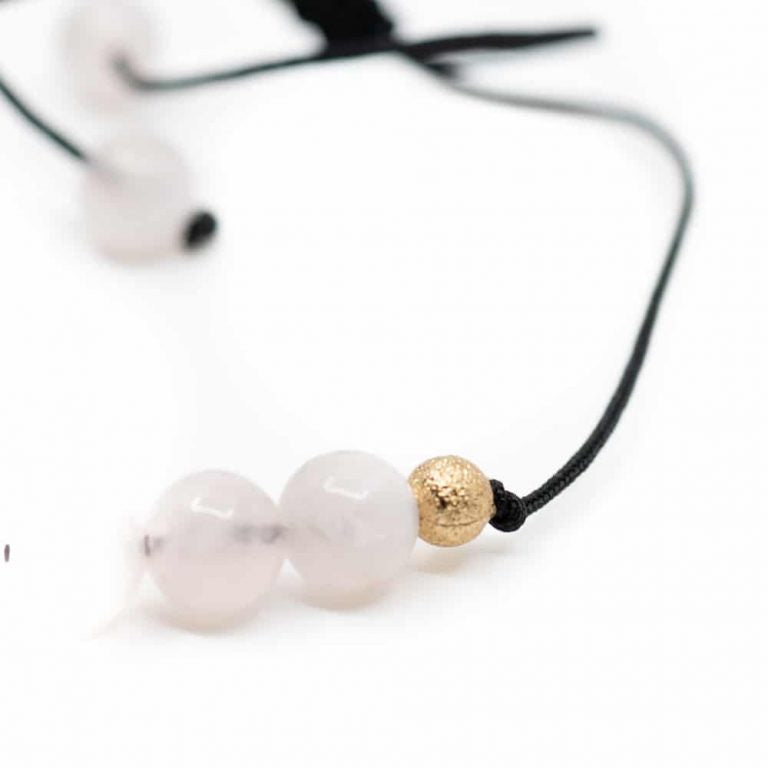Edelsteen armband roze kwarts verstelbaar - Mindfulshop - roze