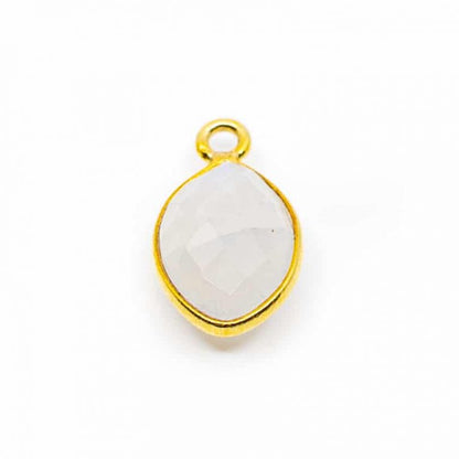 Edelsteen hanger voor ketting geboortesteen juni maansteen druppel - Mindfulshop - goud
