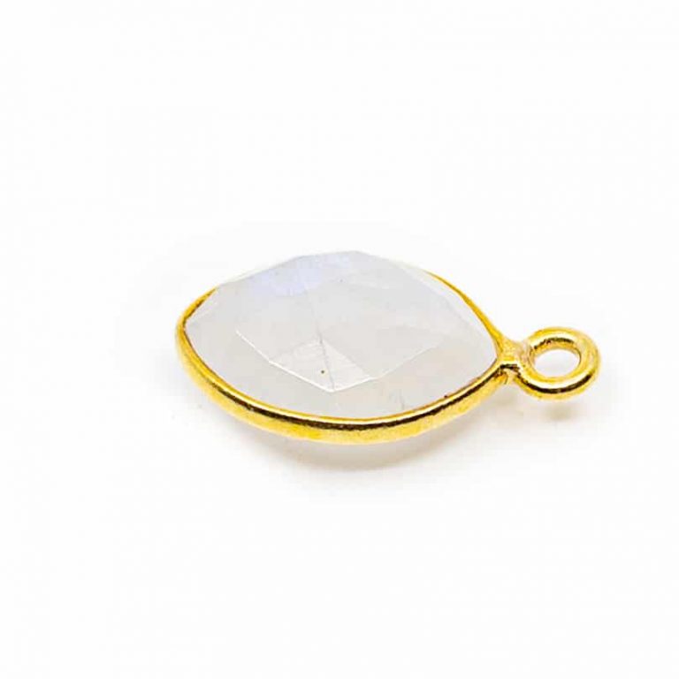 Edelsteen hanger voor ketting geboortesteen juni maansteen druppel - Mindfulshop - goud