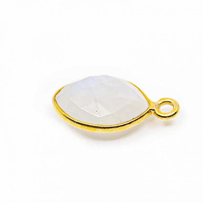 Edelsteen hanger voor ketting geboortesteen juni maansteen druppel - Mindfulshop - goud